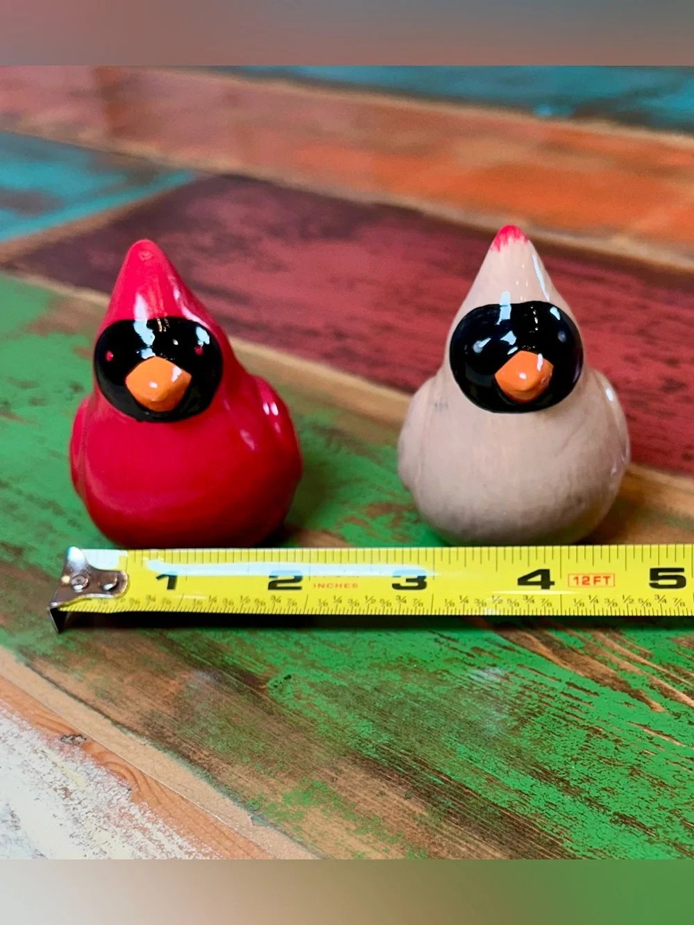 Hallmark Ceramic Cardinal Birds Salt and Pepper Shaker Set Limited Edition